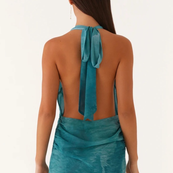 Eleanora Plunge Scarf Mini Dress - Picture 2 of 2